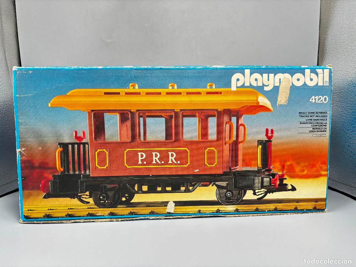 Playmobil: Playmobil 4120 caja vac&iacute;a del vag&oacute;n del oeste con los corchos de transporte