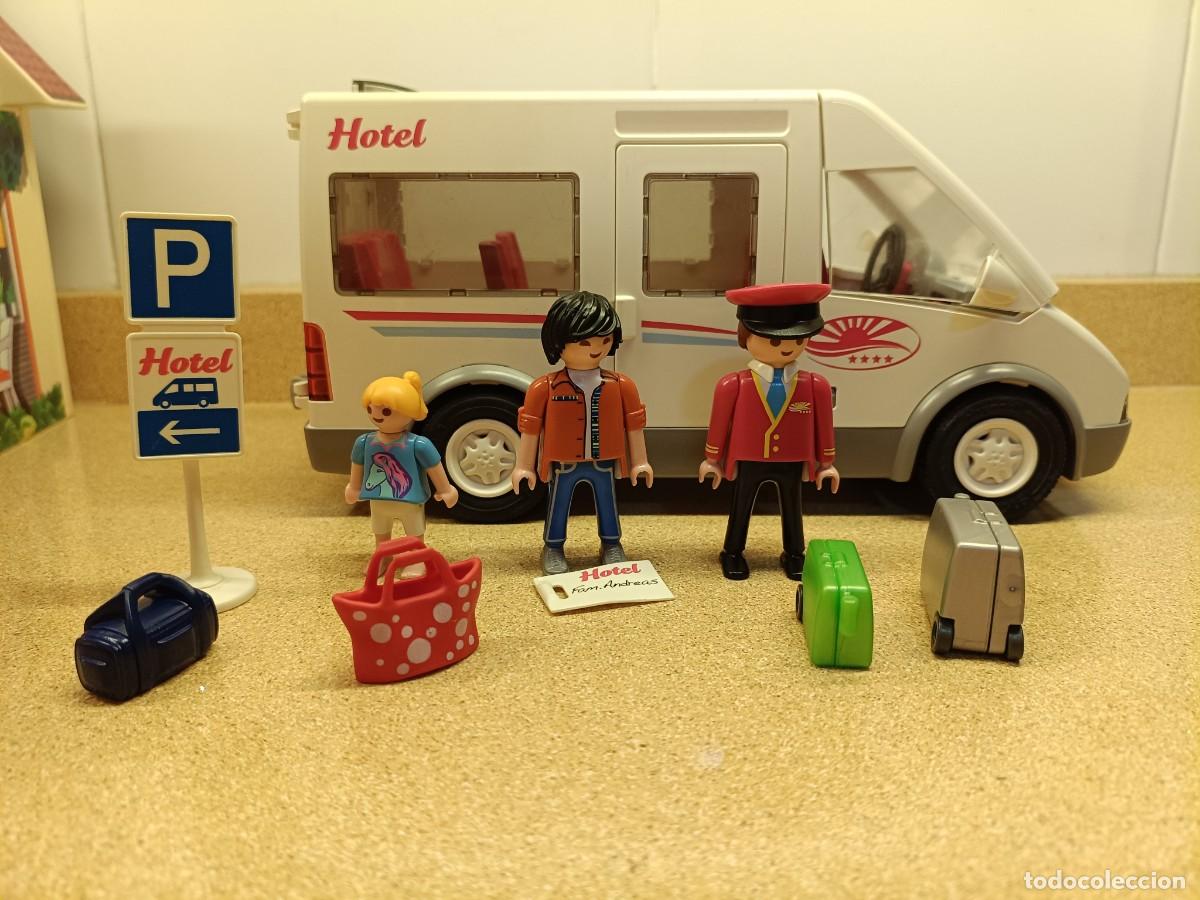 Playmobil: playmobil, lote, Ref. 5267, mini bus, hotel, original, ciudad, autob&uacute;s,