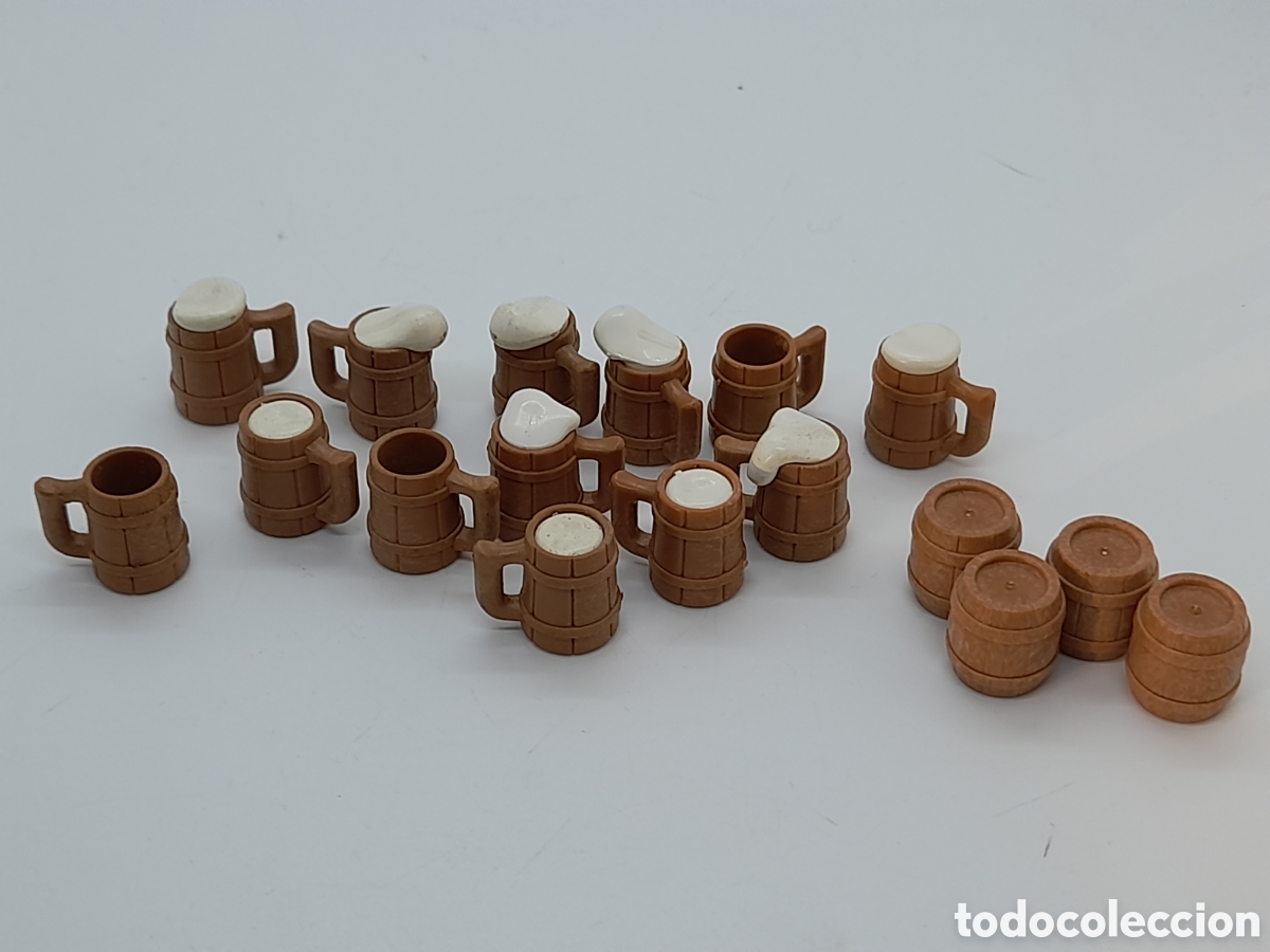 Playmobil: PLAYMOBIL. LOTE DE JARRAS DE CERVEZA. BARRILITOS