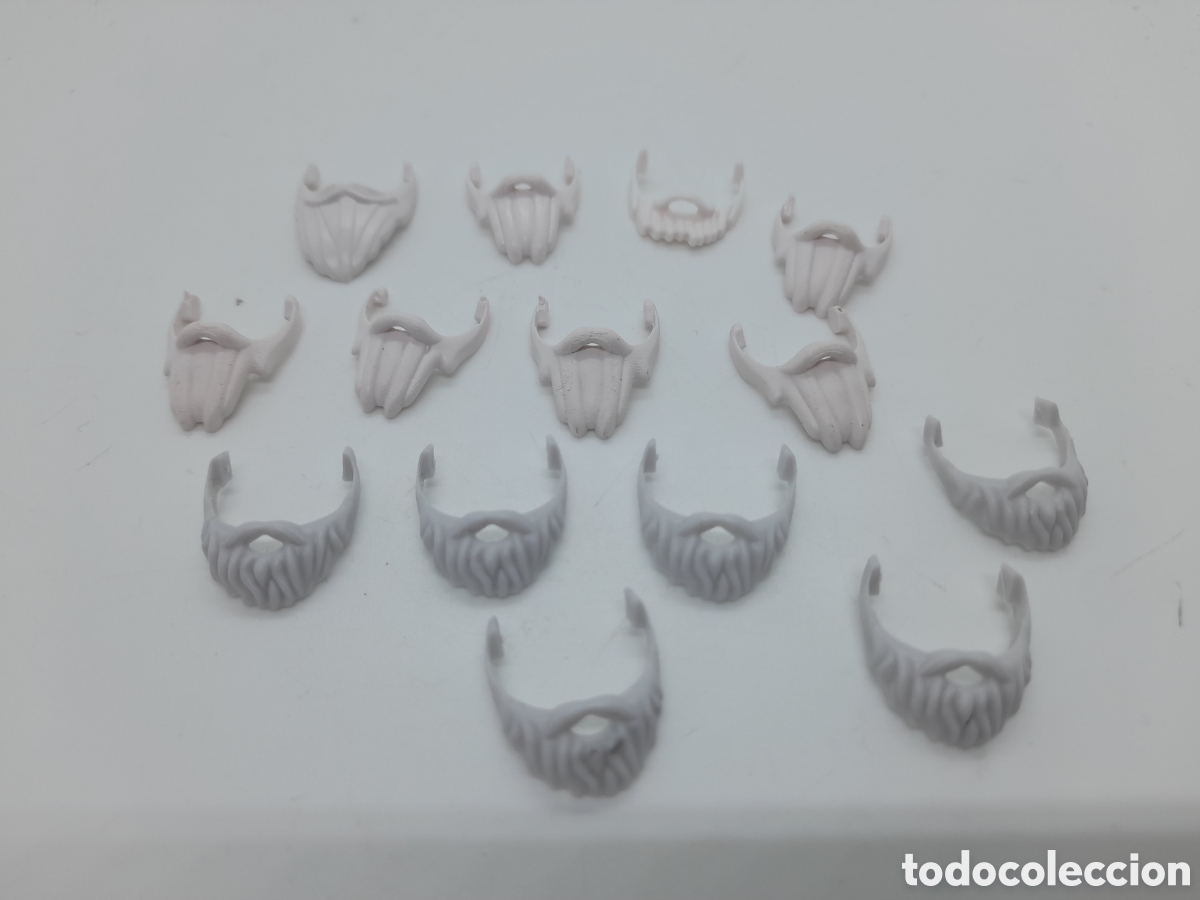 Playmobil: PLAYMOBIL. LOTE DE BARBAS BLANCAS Y GRISES CLARAS