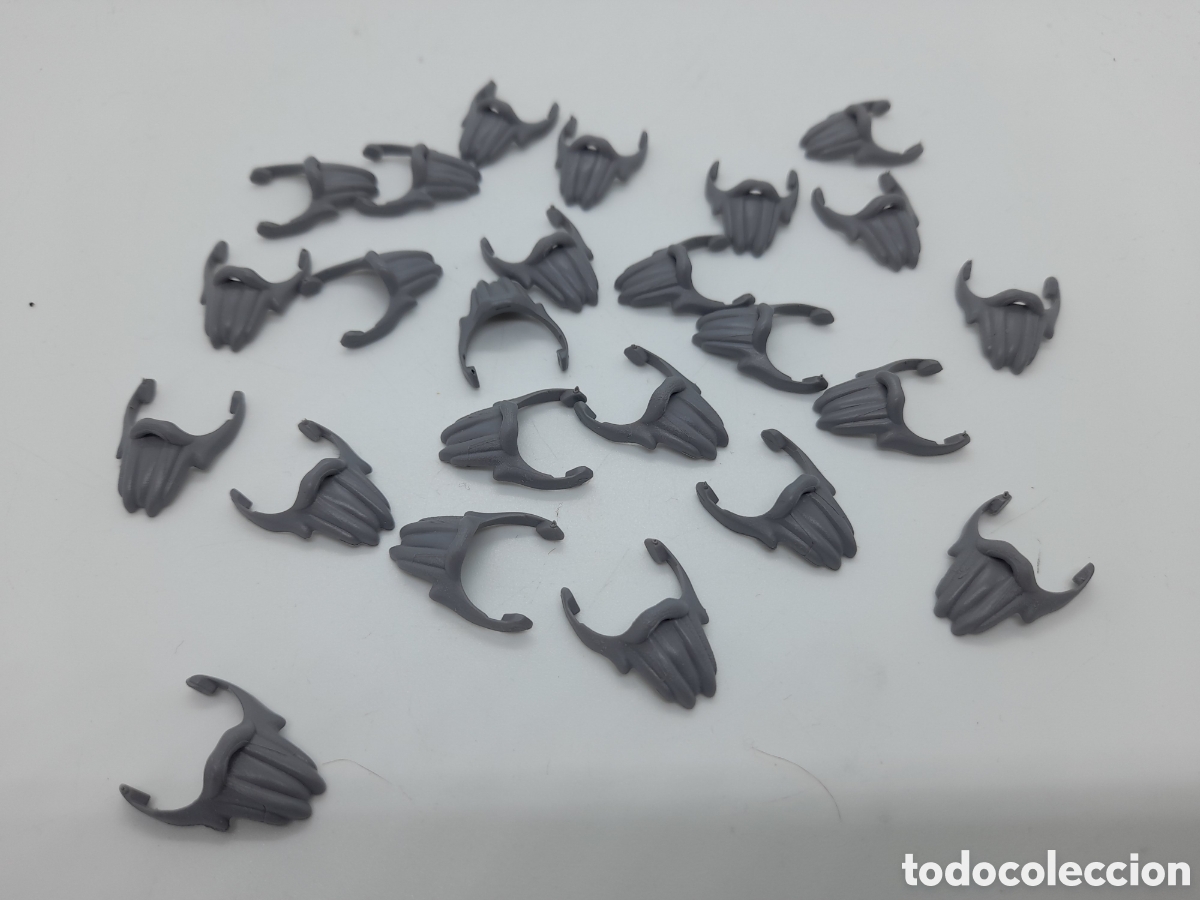 Playmobil: PLAYMOBIL. LOTE DE BARBAS GRIS OSCURA