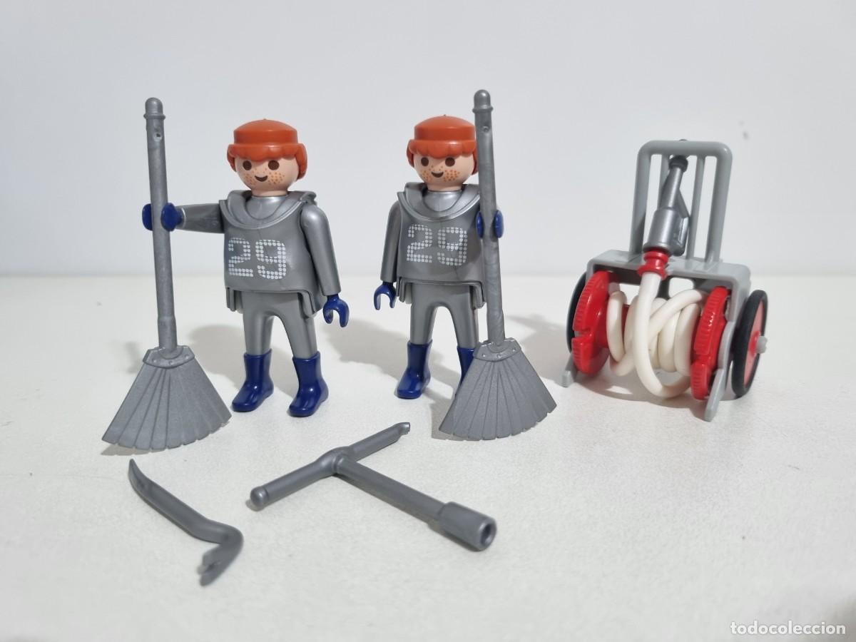 Playmobil: Playmobil 4825 Figura Hombre 29 Equipo Limpieza Vertido Quimico Bombero Manguera