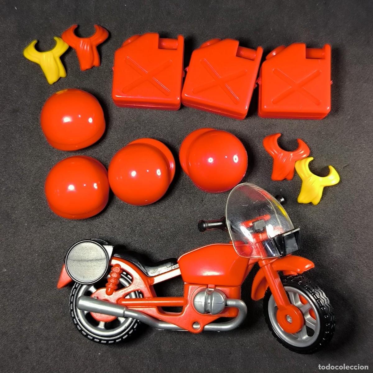 Playmobil: Playmobil moto roja con accesorios ☼