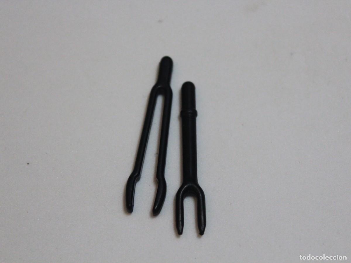 Playmobil: Playmobil accesorio horquillas negras lote 2 piezas repuesto original