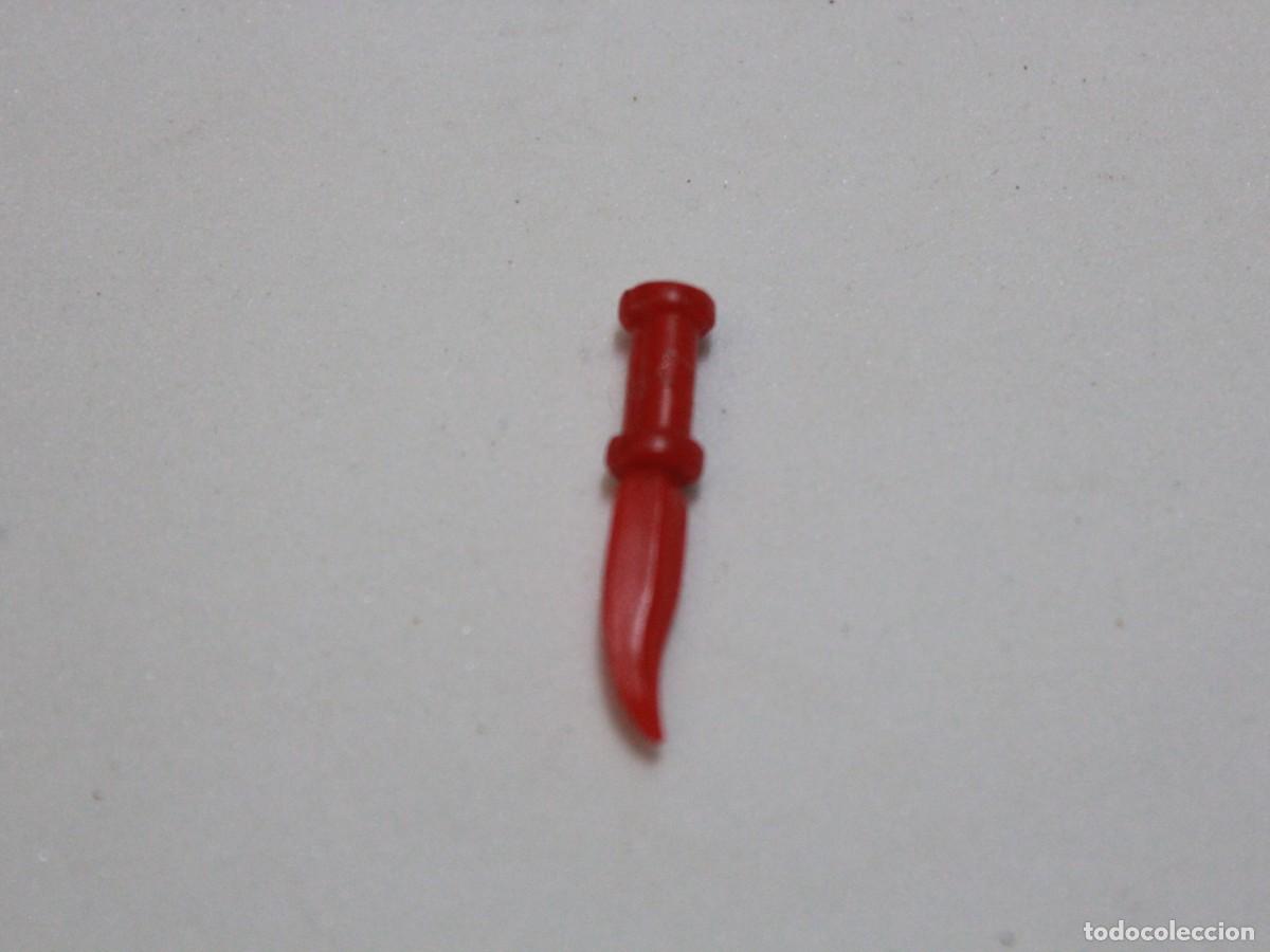 Playmobil: Playmobil accesorio pu&ntilde;al rojo daga pirata medieval romano
