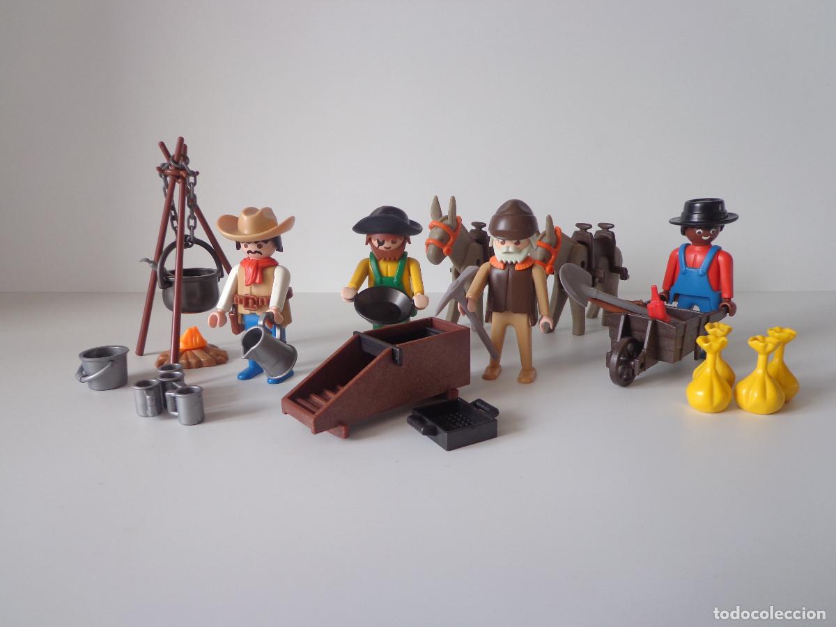 Playmobil: Playmobil a&ntilde;os 80 Western Oeste Mineros buscadores Oro referencia 3747