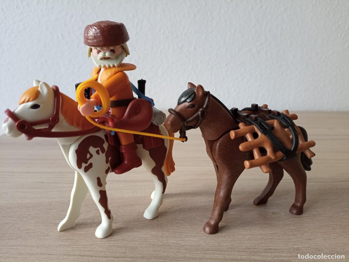 Playmobil: playmobil, lote, custom, oeste, western, Ref 4533, vaqueros, indios, trampero