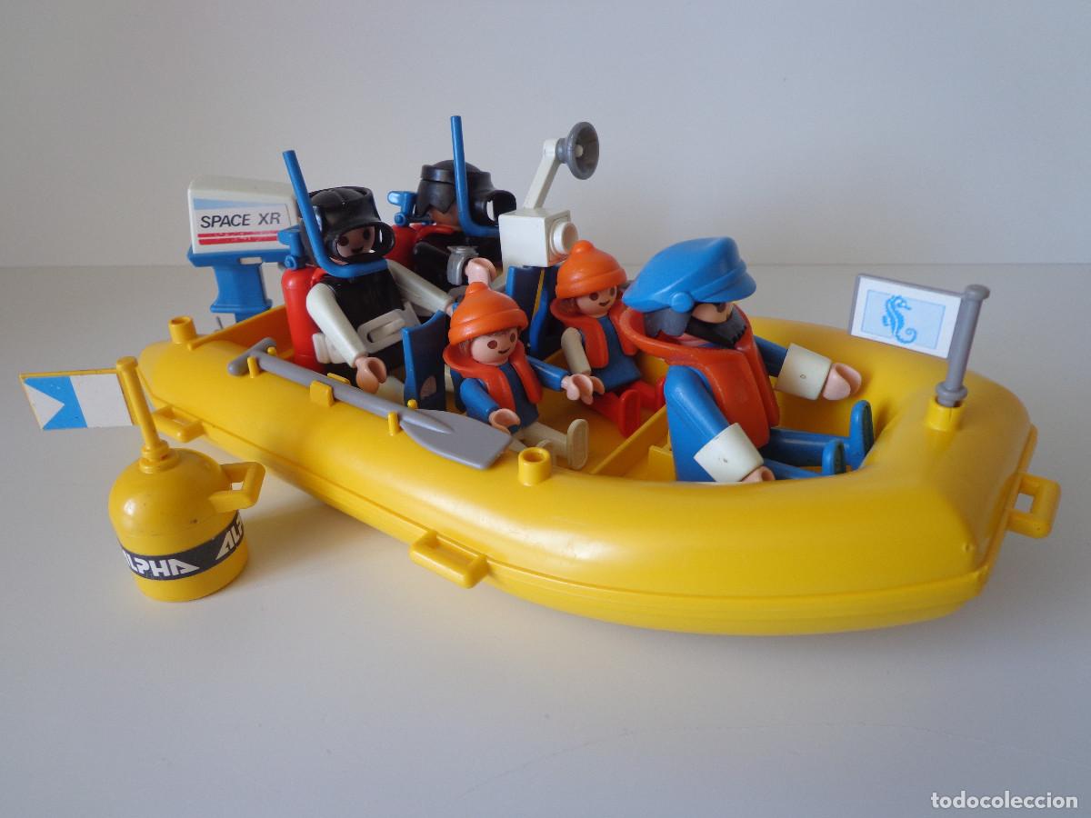 Playmobil: Playmobil a&ntilde;os 80 Lancha Zodiac buceadores referencia 3479