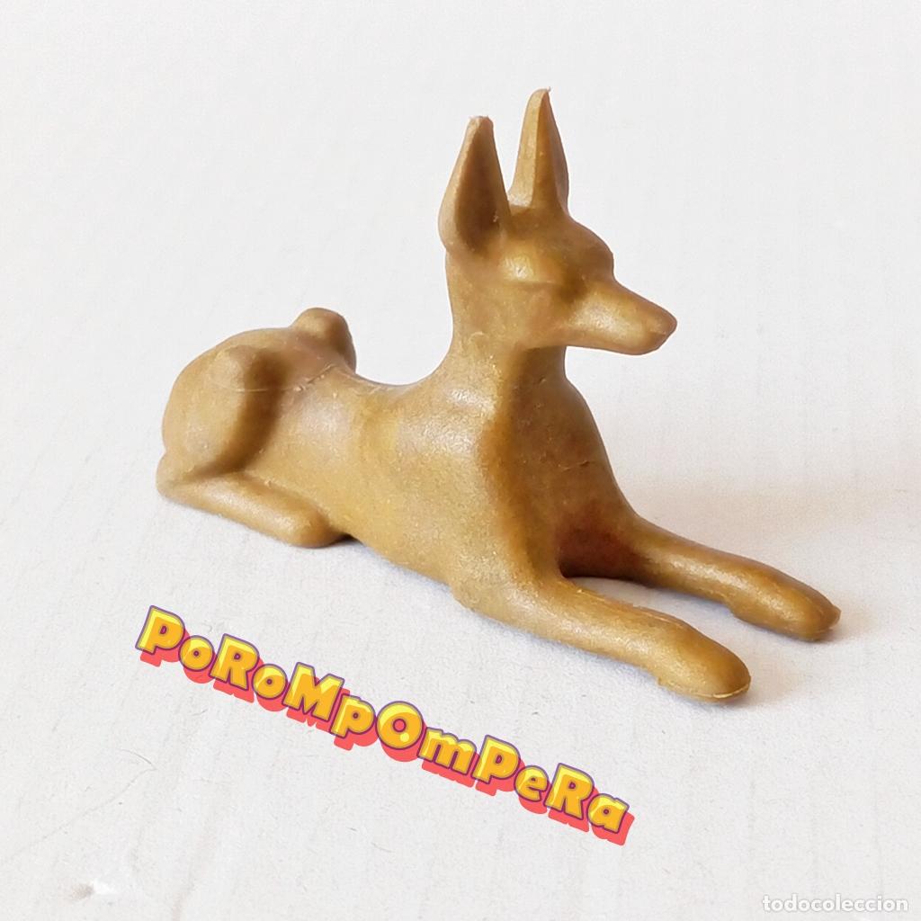 Playmobil: PLAYMOBIL FIGURA DORADA OSCURA ANUBIS 5386 6483 9542 ESCULTURA PERRO EGIPCIO PIR&Aacute;MIDE EGIPTO O2