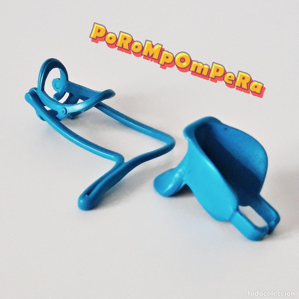 Playmobil: PLAYMOBIL RIENDAS BOCADO SILLA MONTURA AZUL-TURQUESA CABALLO 3&ordf; GEN? OESTE MEDIEVAL JINETE GRANJA L6