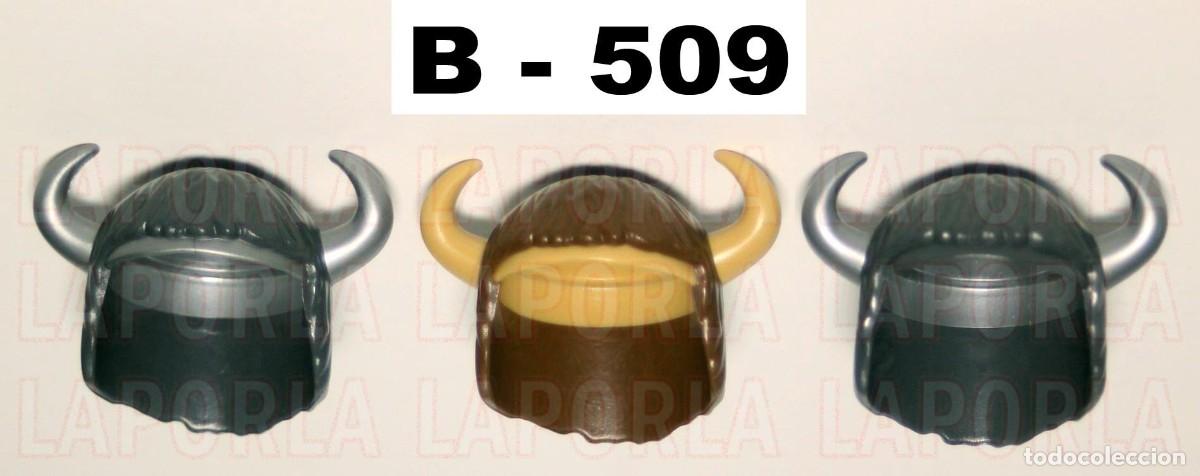 Playmobil: PLAYMOBIL 3 CASCOS CON CUERNOS - INDIOS OESTE TRIBU (B-509)