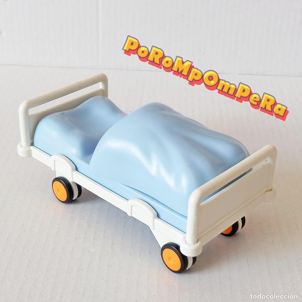 Playmobil: PLAYMOBIL PLAYMOBIL CAMA DE HOSPITAL RUEDAS COLCH&Oacute;N CELESTE 4454 6444 6657 6660 CG6