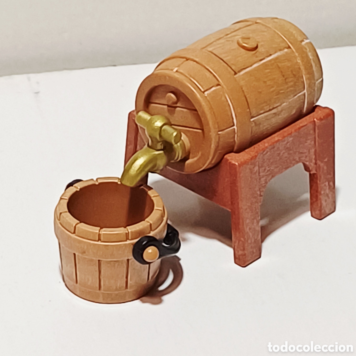 Playmobil: Pieza playmobil barril vino cerveza oeste western medieval pirata vikingo con cubo ref. 3863