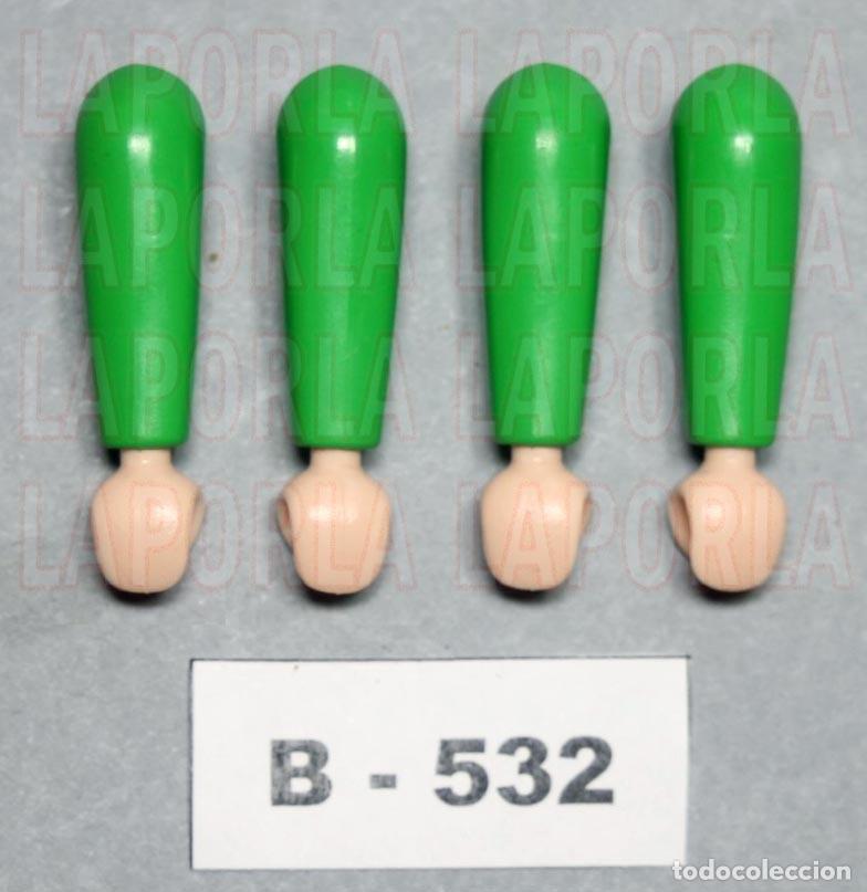 Playmobil: PLAYMOBIL 4 BRAZOS VERDE CLARO MANO M&Oacute;VIL (B-532)