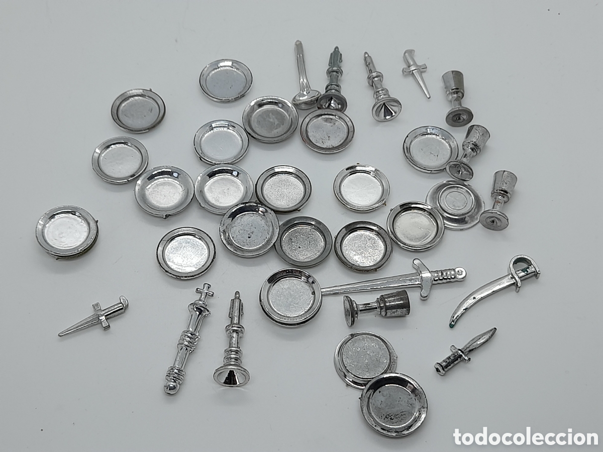 Playmobil: PLAYMOBIL. LOTE DE ARTICULOS CROMADOS.