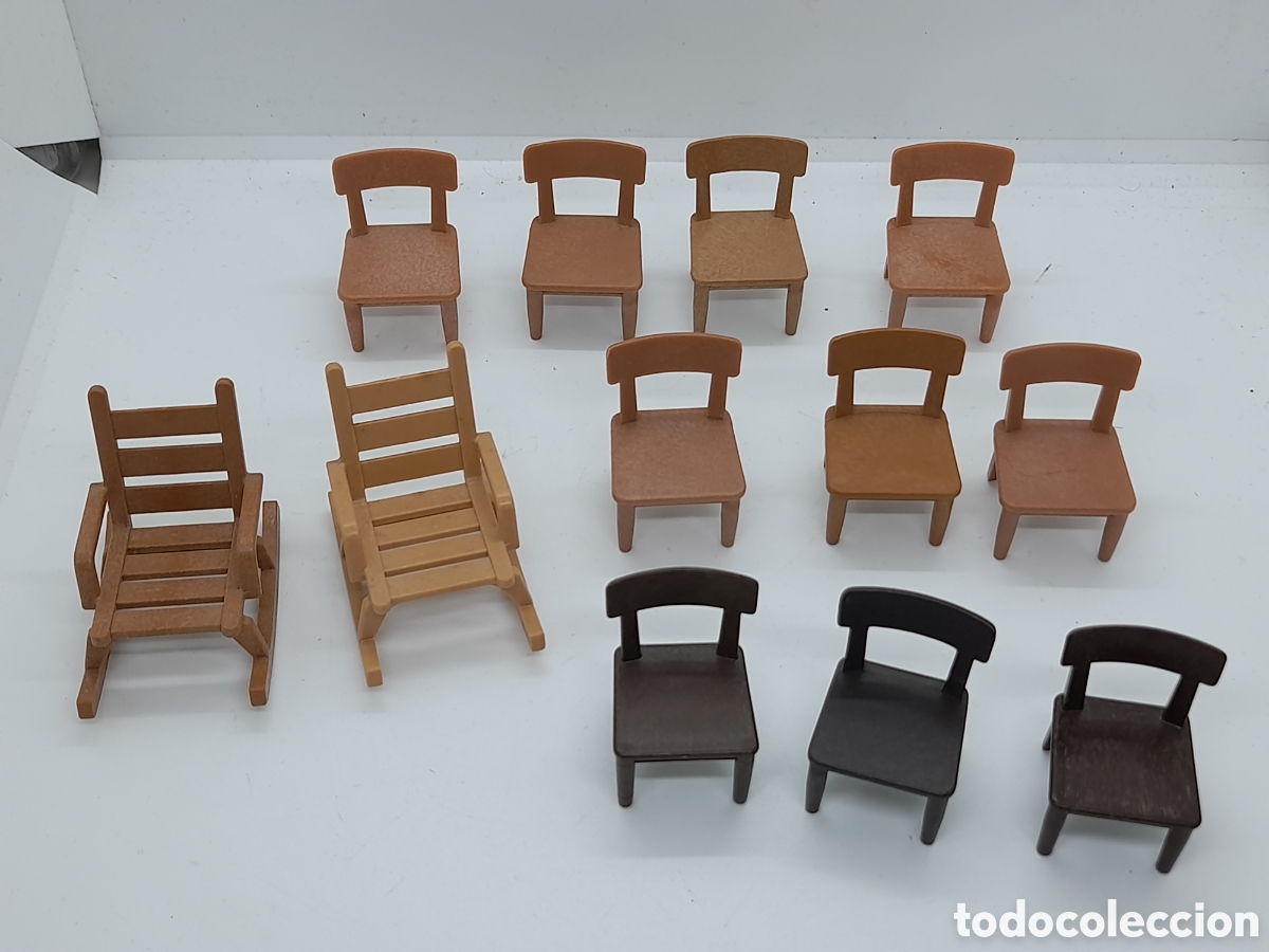 Playmobil: PLAYMOBIL. LOTE DE SILLAS. MADERA. MEDIEVALES, WESTERN