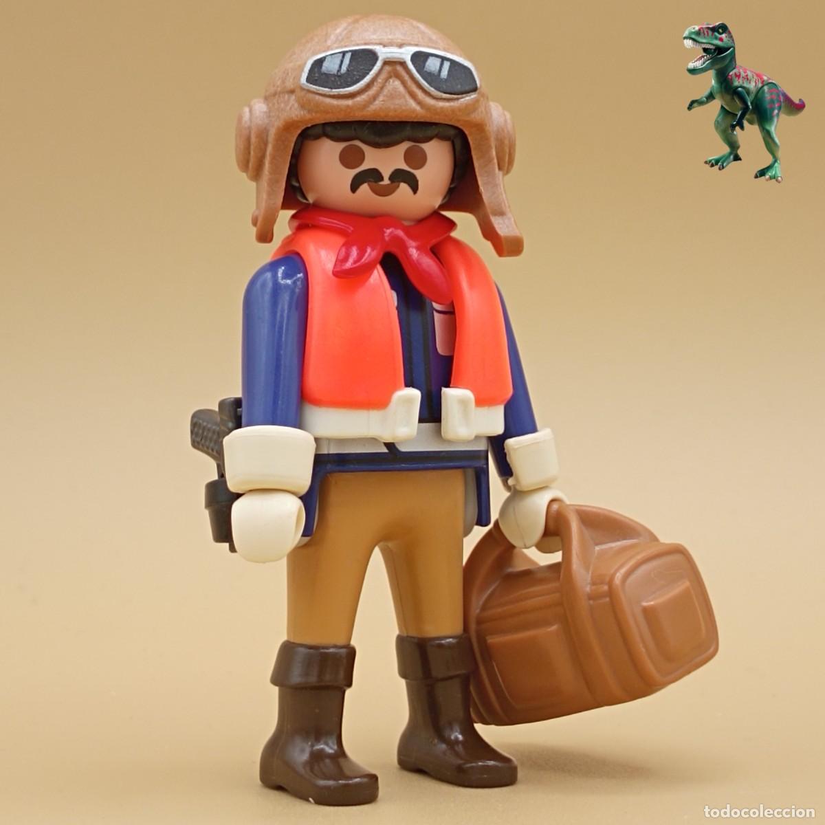 Playmobil: Playmobil figura piloto de avioneta segunda guerra mundial soldado aviacion aviador avion ww2