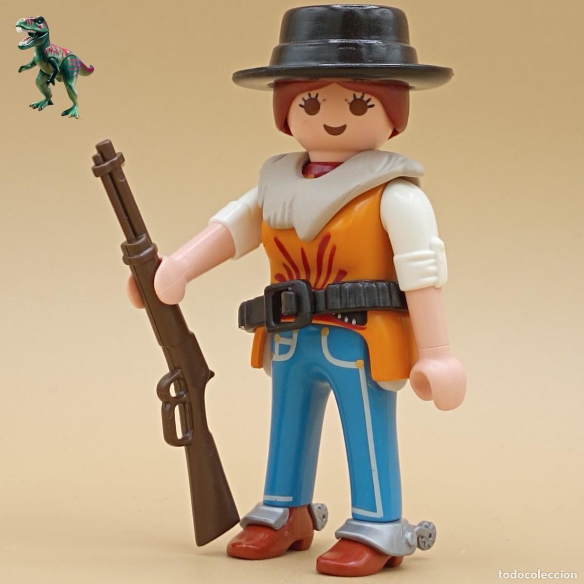 Playmobil: Playmobil figura mujer vaquera cowboy pistolera forajida bandida rancho oeste western