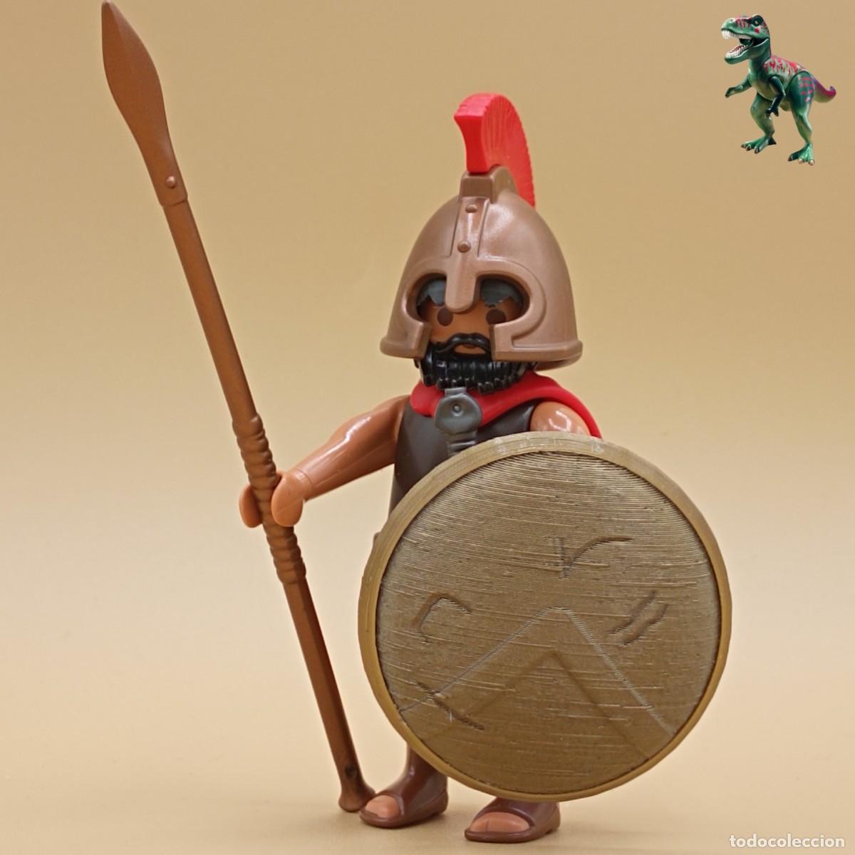 Playmobil: Playmobil figura guerrero espartano soldado hoplita griego termopilas Leonidas Aquiles
