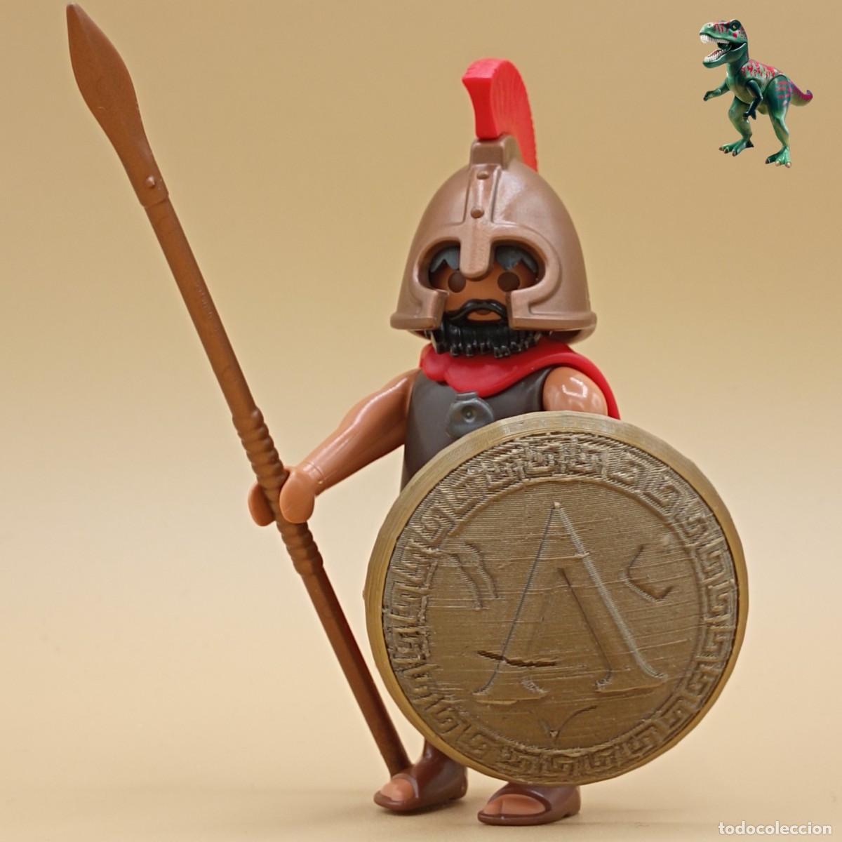 Playmobil: Playmobil figura guerrero espartano soldado hoplita griego termopilas Leonidas Aquiles