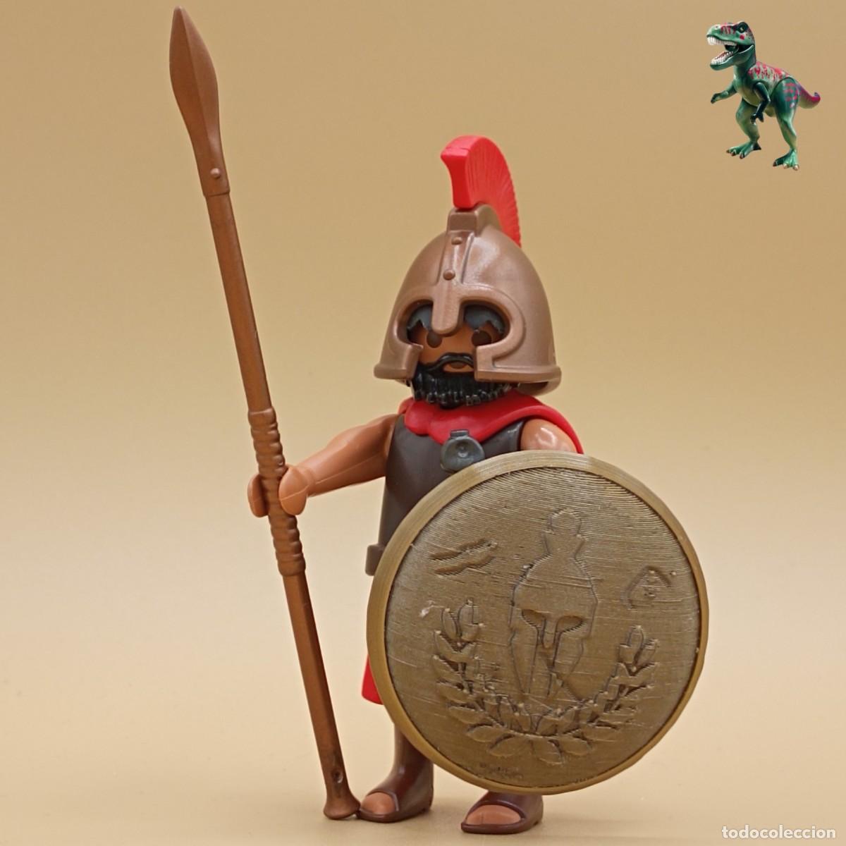 Playmobil: Playmobil figura guerrero espartano soldado hoplita griego termopilas Leonidas Aquiles