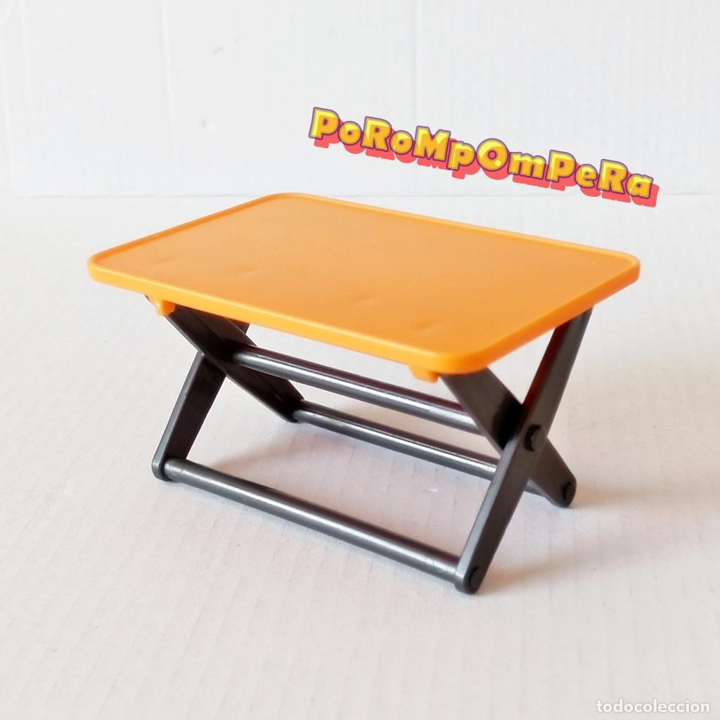 Playmobil: PLAYMOBIL MESA PLEGABLE TABLERO MOSTAZA PATAS OSCURAS CAMPING CARAVANA CAMPER PLAYA J7
