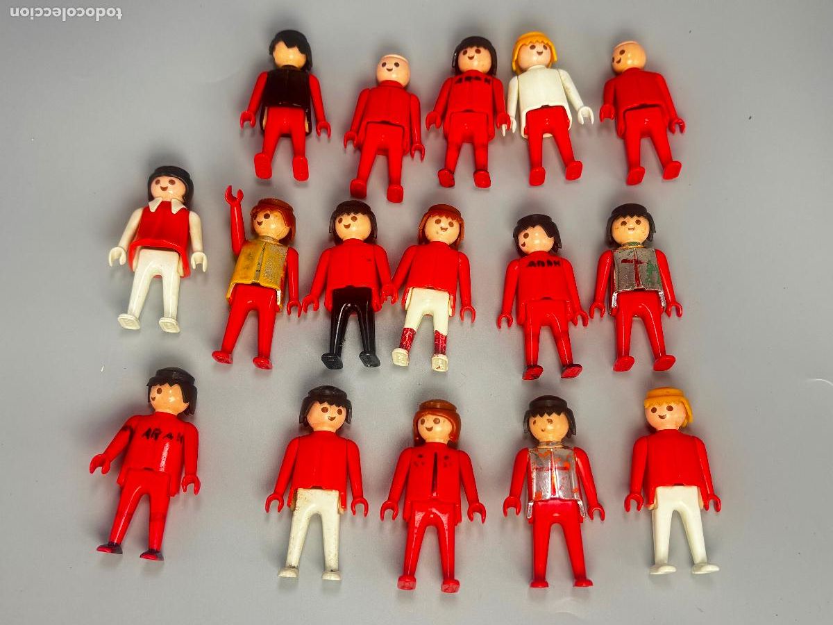 Playmobil: Playmobil lote figura roja blanca