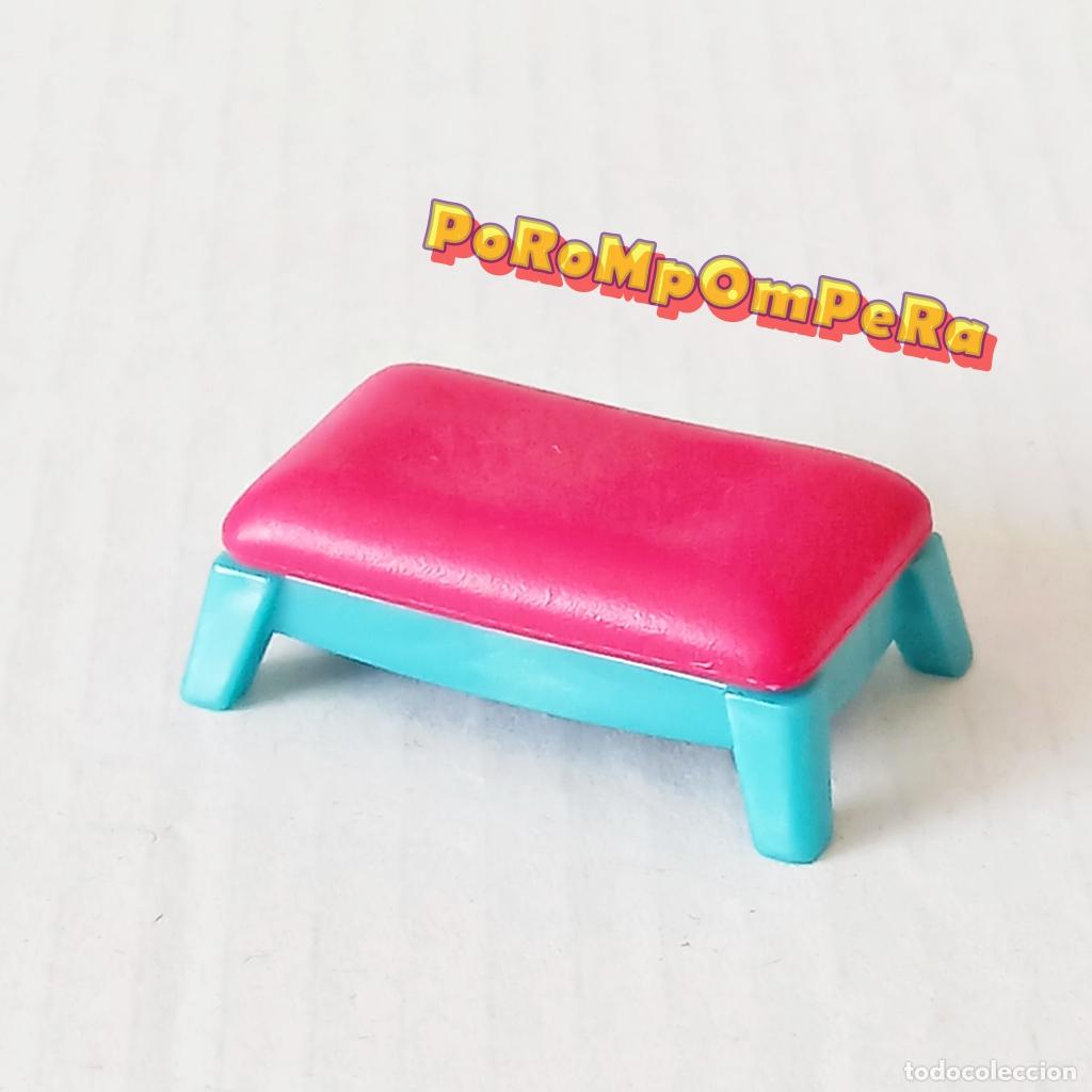 Playmobil: PLAYMOBIL REPOSAPIES ROSA-AZUL TURQUES? ESCABEL BANQUETA TABURETE J2