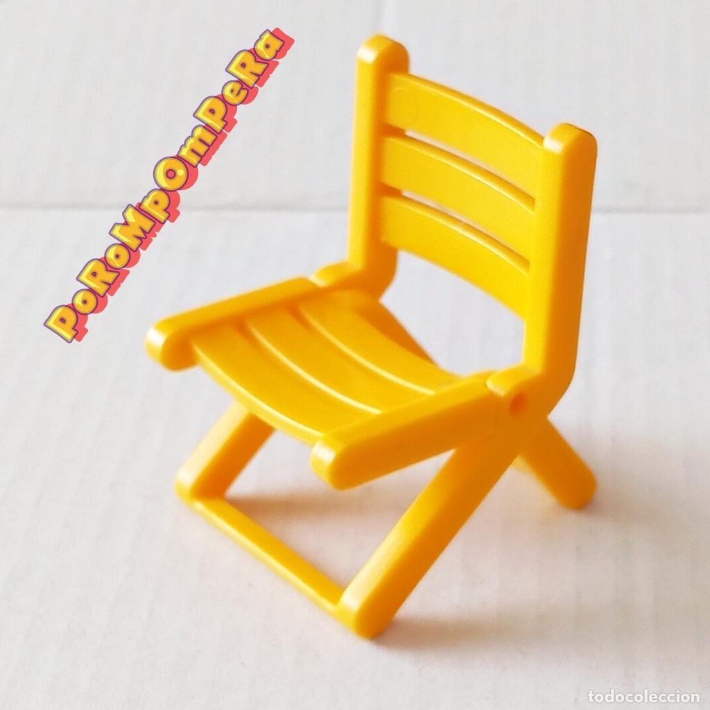 Playmobil: PLAYMOBIL SILLA PLEGABLE AMARILLO-MOSTAZA? 4859 5434 CARAVANA CAMPER CAMPING PLAYA PISCINA D9