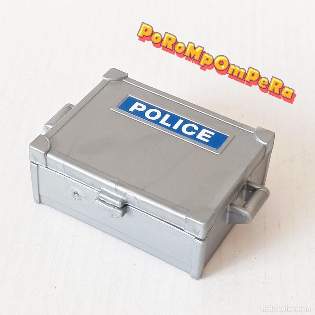 Playmobil: PLAYMOBIL COFRE BA&Uacute;L PLATEADO POLIC&Iacute;A POLICE BANCO COMISAR&Iacute;A C7