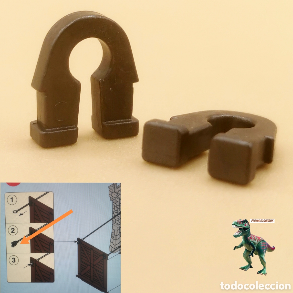 Playmobil: Playmobil piezas porton castillo medieval clip cadenas enganche 3268 3666 5738 5783 7421 4866 union