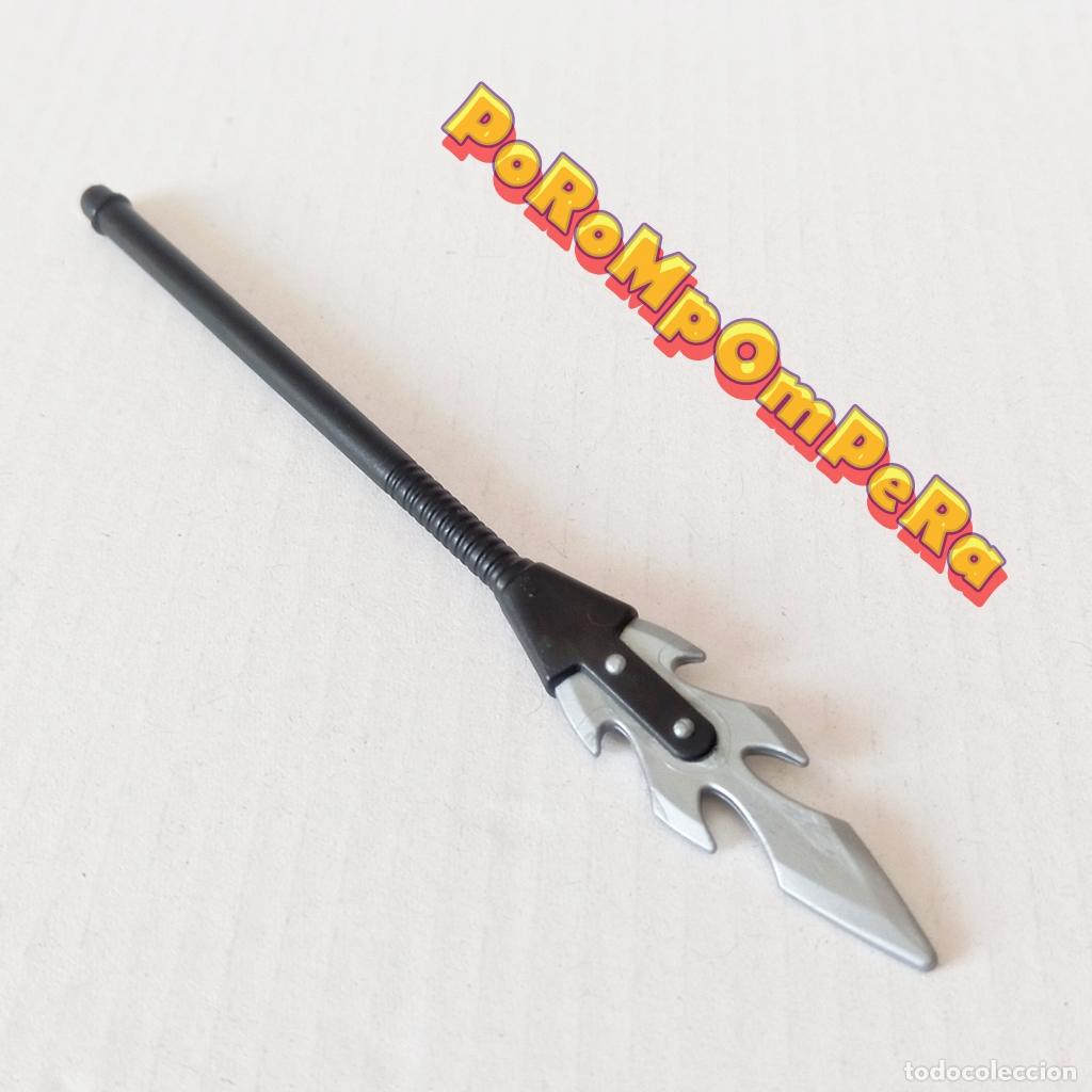 Playmobil: PLAYMOBIL LANZA NEGRA PUNTA GRIS PLATEADA 4789 5464 5483 5493 6326 9244 ARMA CABALLERO ASI&Aacute;TICO C7