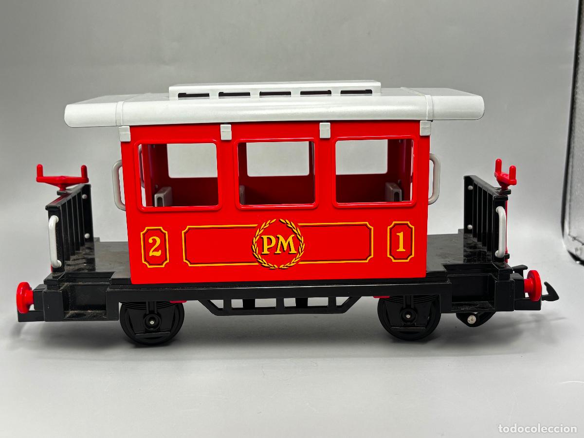 Playmobil: Playmobil 4017 vag&oacute;n rojo caja tren RC