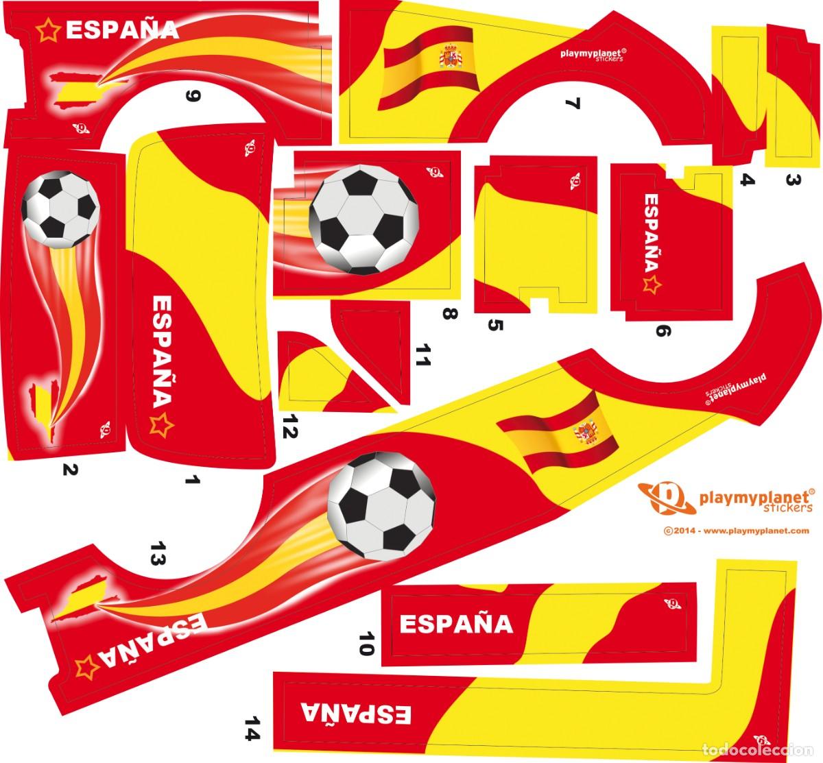 Playmobil: STICKERS F&Uacute;TBOL ESPA&Ntilde;A COMPATIBLES CON PLAYMOBIL MINI BUS 5267