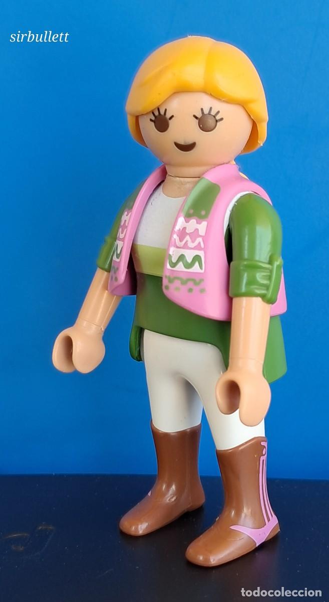 Playmobil: Figura mujer rubia botas de montar. Playmobil Equitaci&oacute;n h&iacute;pica