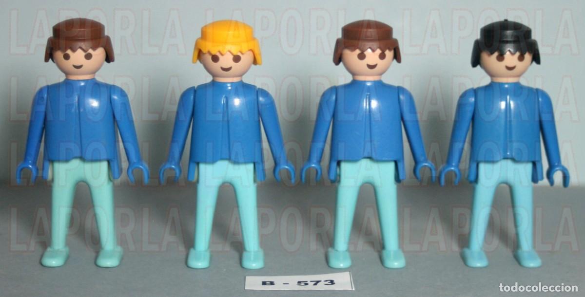 Playmobil: PLAYMOBIL 4 FIGURAS NORDISTAS 1&ordf; &Eacute;POCA MANO FIJA - OESTE DESTACAMENTO WESTERN (B-573)