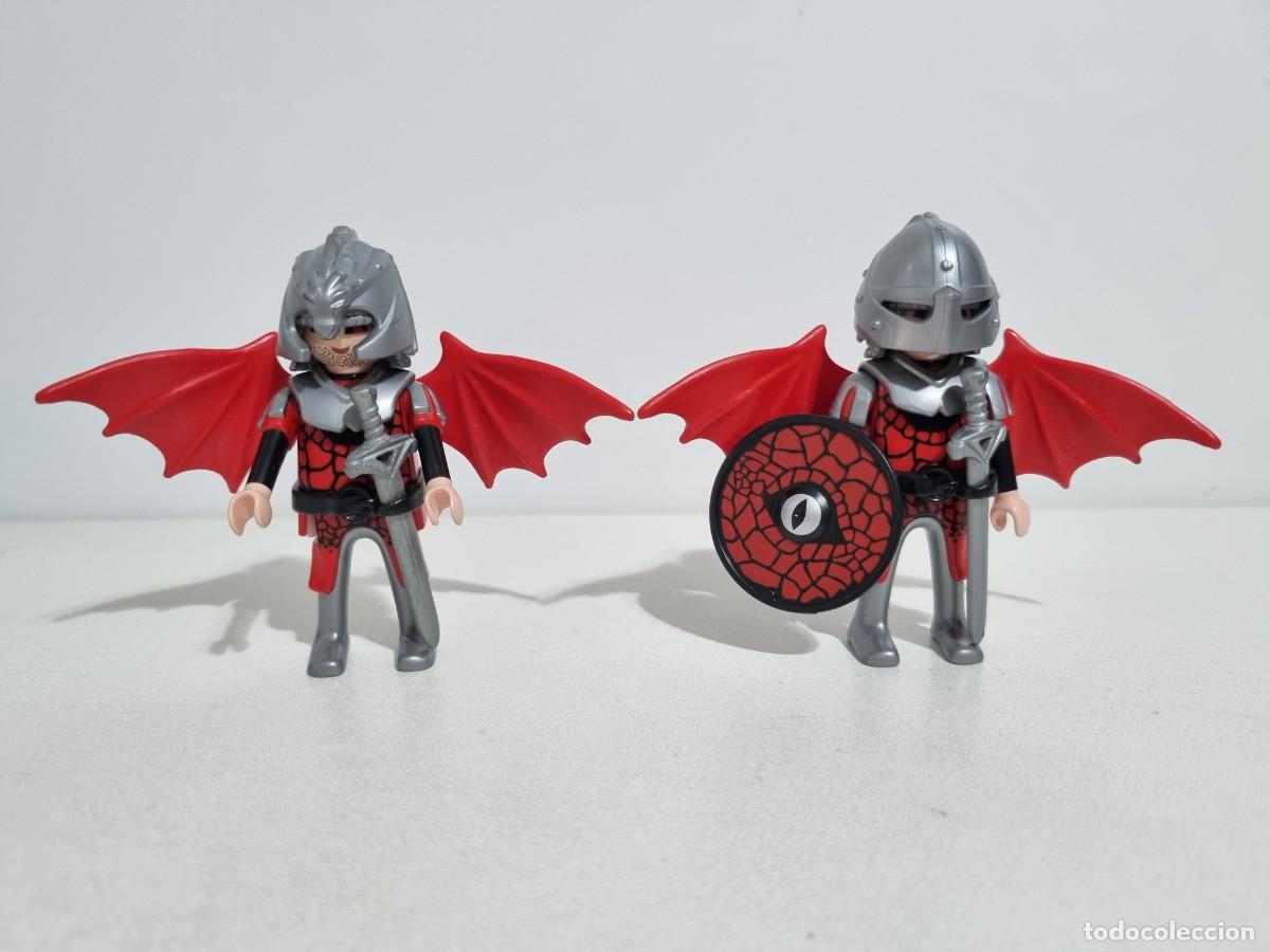 Playmobil: Playmobil 4835 Lote 2x Caballero Guerrero Dragon Medieval Castillo Torre