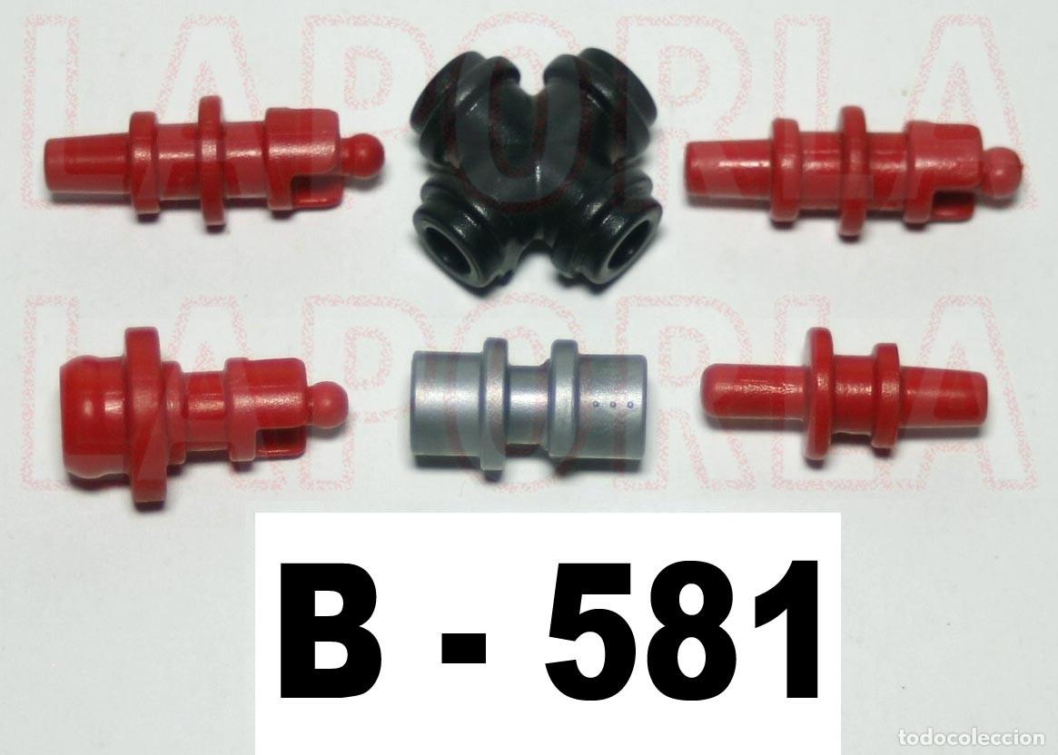 Playmobil: PLAYMOBIL 6 EMPALMES CONEXI&Oacute;N MANGUERAS - BOMBEROS AGUA RIEGO TUBO (B-581)