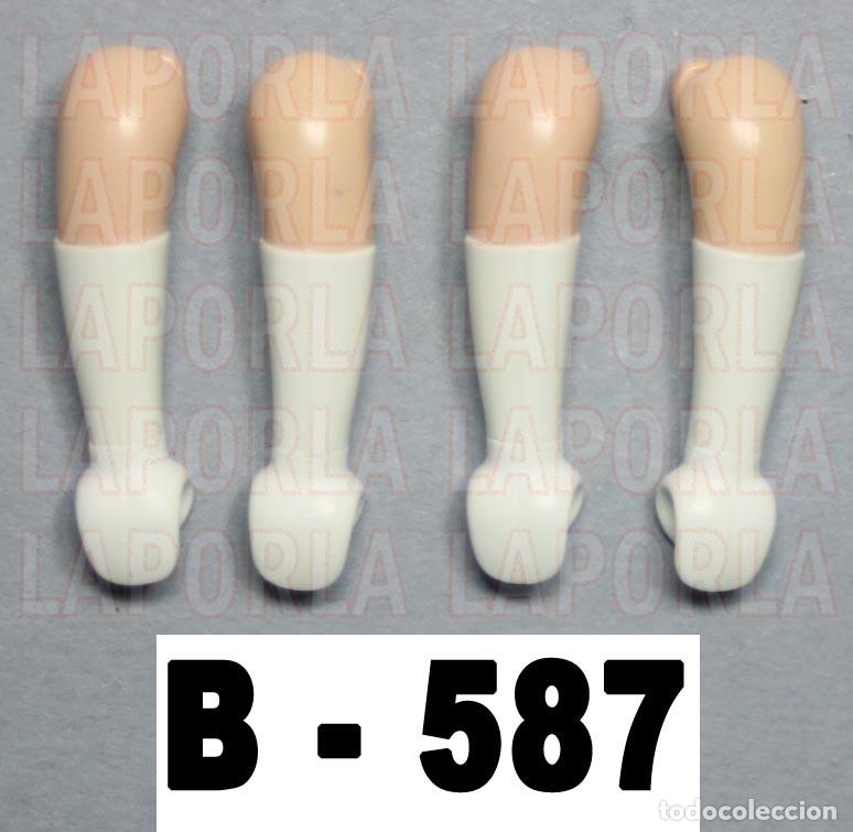 Playmobil: PLAYMOBIL 4 BRAZOS CON GUANTE BLANCO LARGO (2 PARES IZQ-DCHO) VICTORIANO DAMA VESTIDO MODA (B-587)