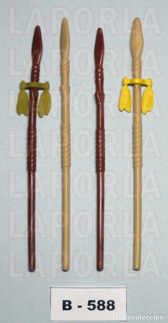 Playmobil: PLAYMOBIL 4 LANZAS INDIOS AFRICANOS - TRIBU OESTE (B-588)
