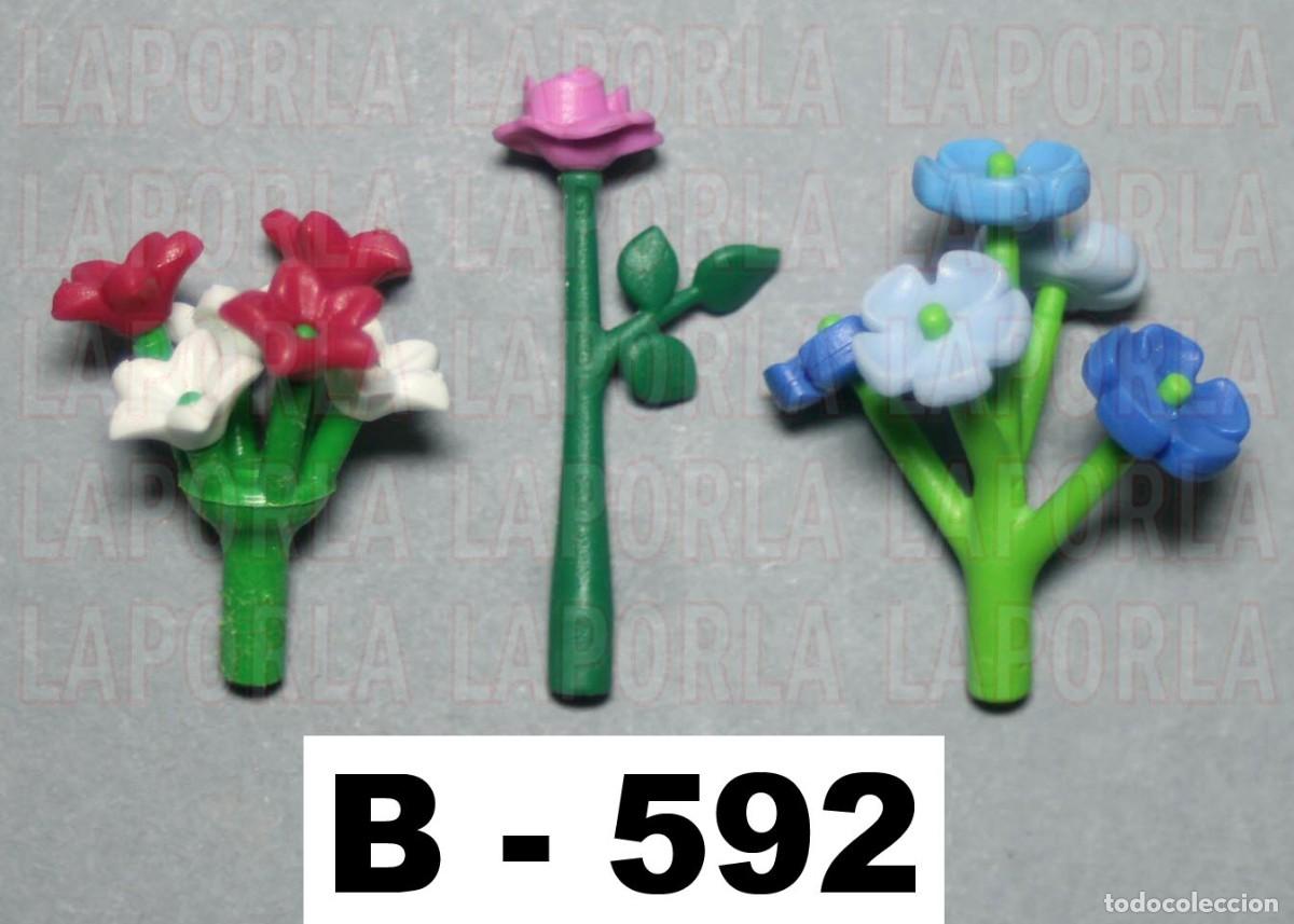 Playmobil: PLAYMOBIL 2 RAMOS DE FLORES Y 1 ROSA - JARD&Iacute;N DECORACI&Oacute;N HOGAR JARR&Oacute;N REGALO BODA (B-592)