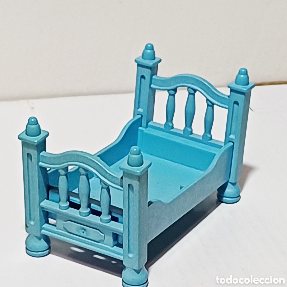 Playmobil: Pieza playmobil cama cuna azul celeste dormitorio victoriano ni&ntilde;os city ciudad