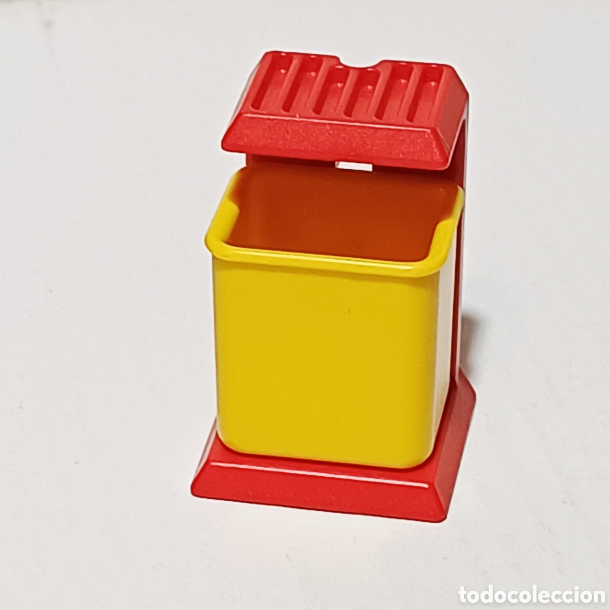 Playmobil: Pieza playmobil bidon basura papelera amarilla contenedor residuos ref. 3820