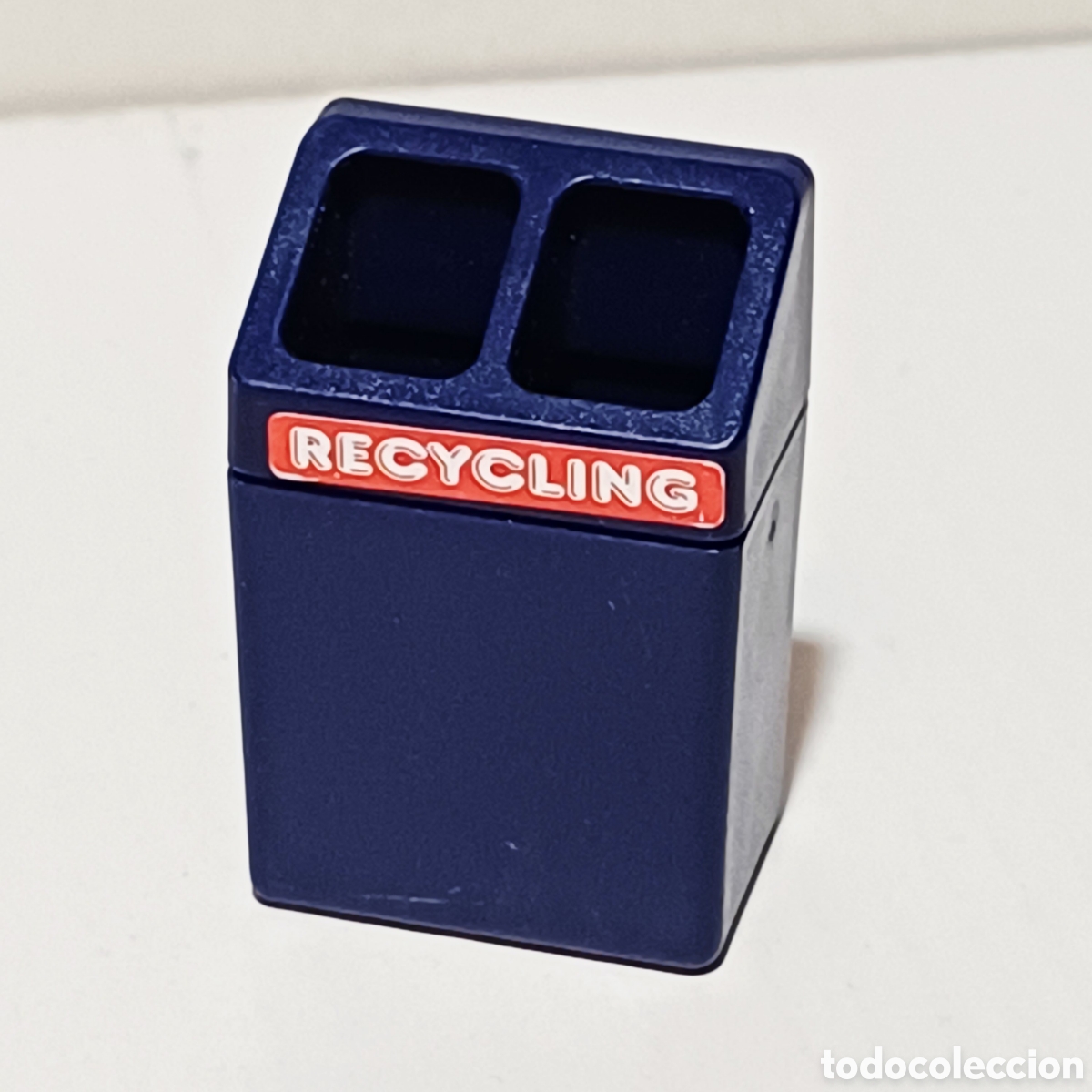 Playmobil: Pieza playmobil contenedor azul reciclaje recycling papelera basura city ciudad