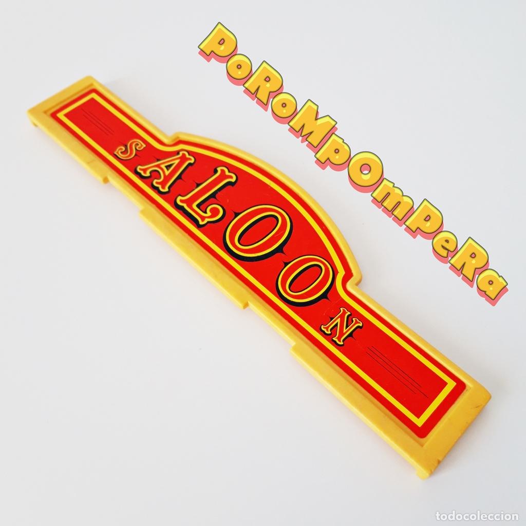 Playmobil: PLAYMOBIL LETRERO SALOON OESTE 1&ordf; &Eacute;POCA 3461 PIEZA TEJADO AZOTEA CARTEL SAL&Oacute;N