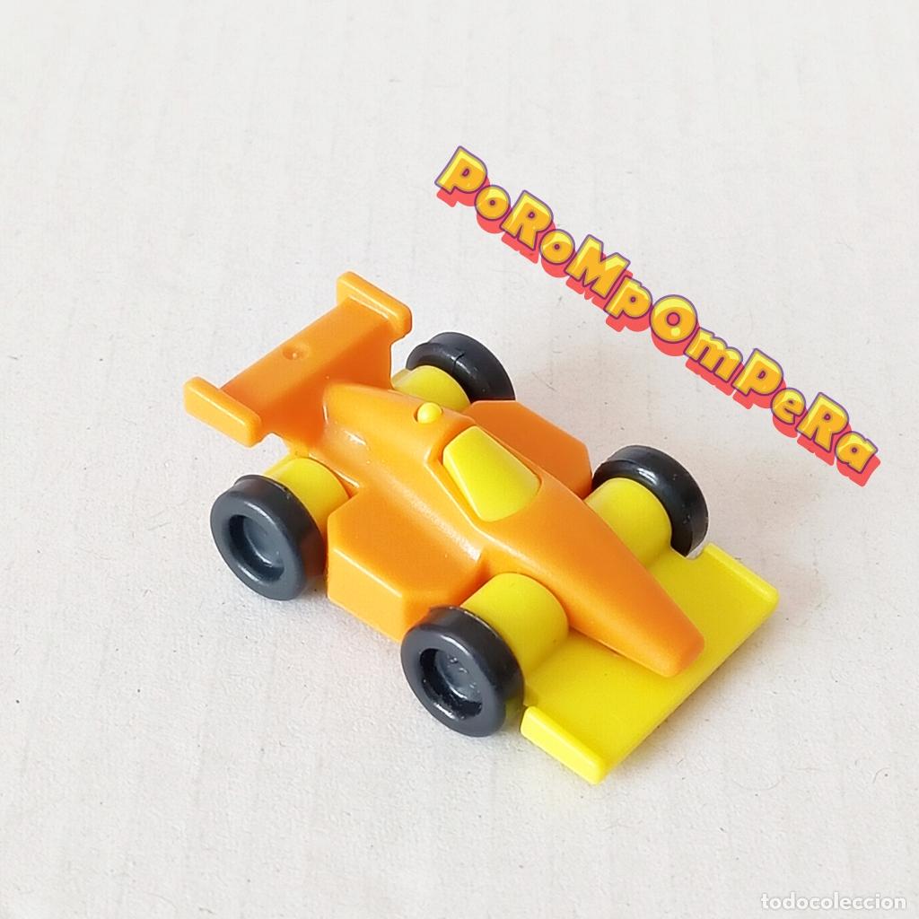 Playmobil: PLAYMOBIL COCHE PEQUE&Ntilde;O AMARILLO-NARANJA NE&Oacute;N VEH&Iacute;CULO F&Oacute;RMULA 1 JUGUETE C5