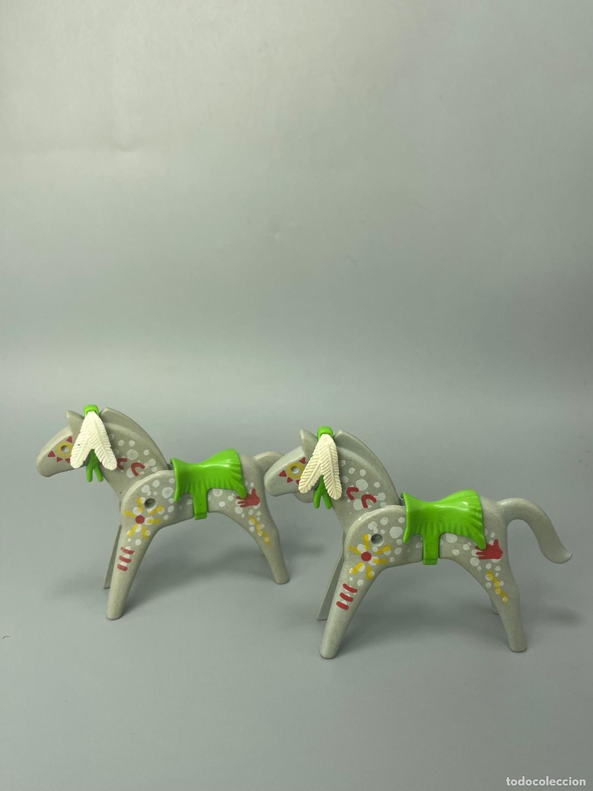 Playmobil: Playmobil lote caballo indio con silla de montar y pluma