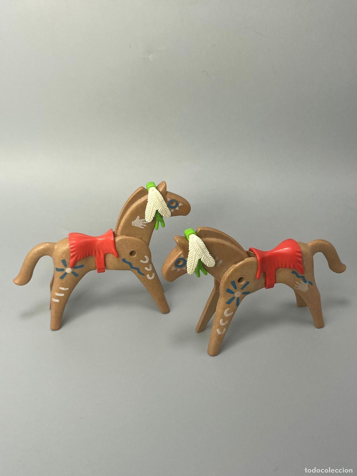 Playmobil: Playmobil lote caballo indio con silla de montar y pluma