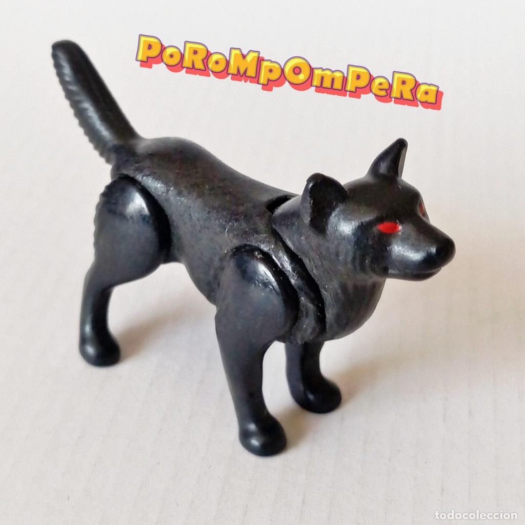 Playmobil: PLAYMOBIL LOBO MEDIEVAL NEGRO OJO ROJO SIMILAR 4807 4808 4809 4810 4811 5001 ? PERRO T5