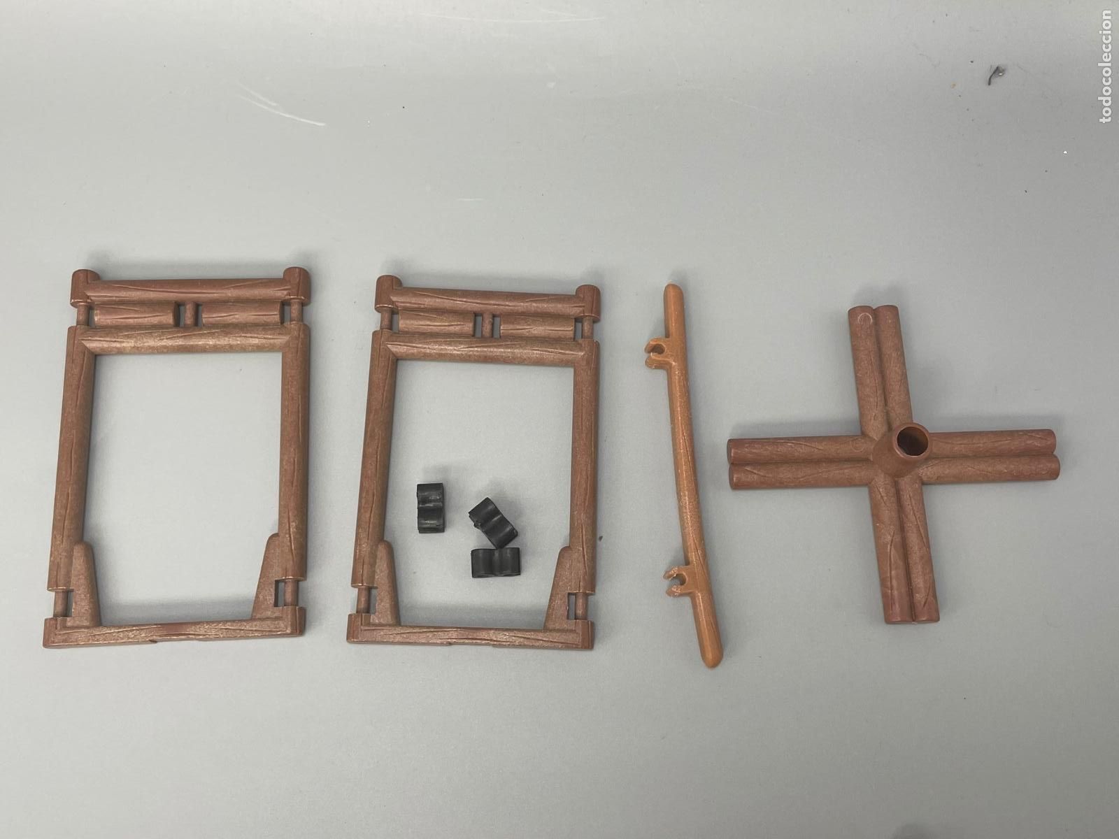Playmobil: Playmobil lote pared list&oacute;n uni&oacute;n y base m&aacute;stil fuerte oeste con